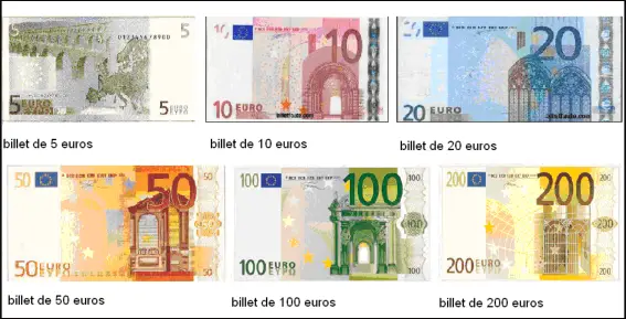 Billet de banque en euro