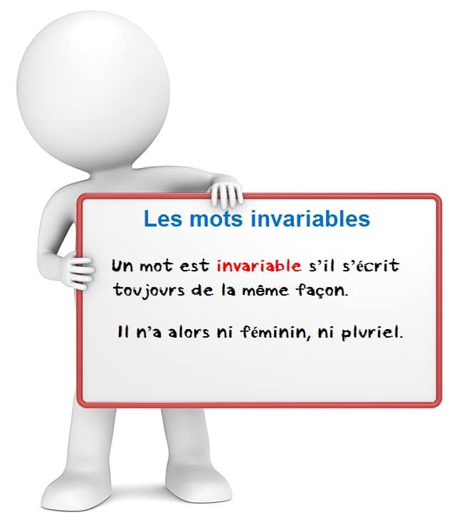 les mots invariables en français