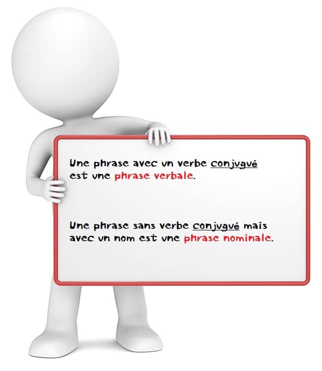 Phrase nominale ou phrase verbale