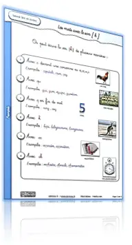 Fiche exercice son k ce2