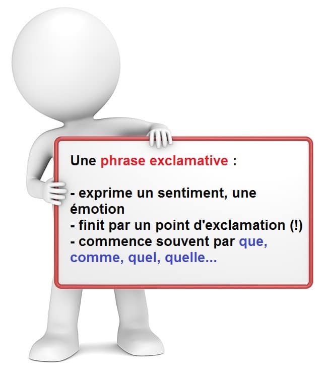 Leçon de grammaire : la phrase exclamative