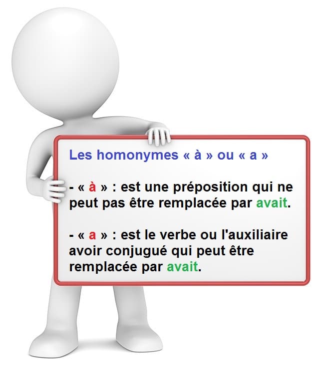 a à : leçon d'orthographe