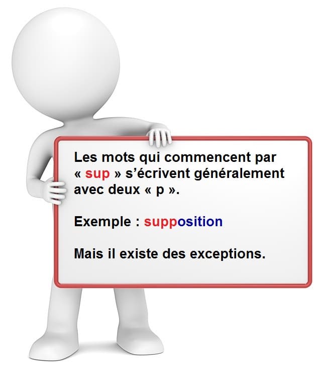 Leçon d'orthographe : écrire les mots finissant avec les lettres sup