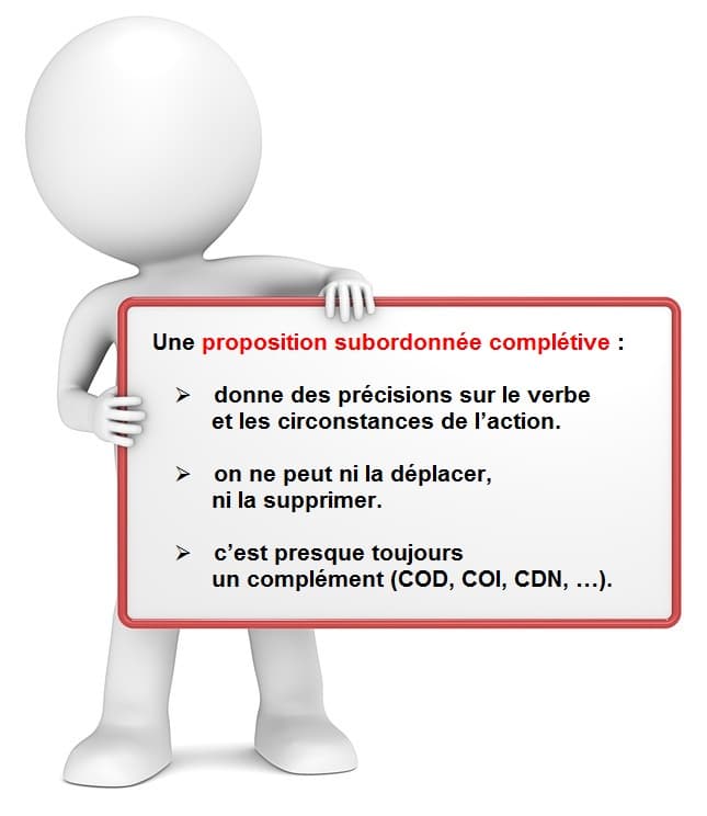 La proposition subordonnée complétive