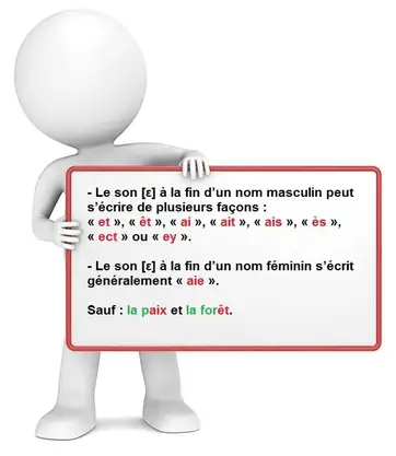 Les Noms Qui Terminent En ɛ Et Et Ai