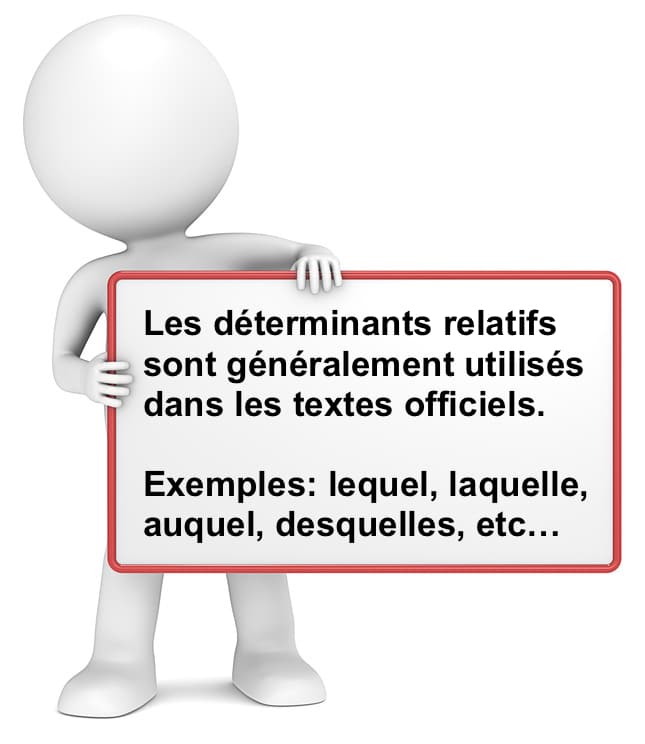 Le déterminant relatif