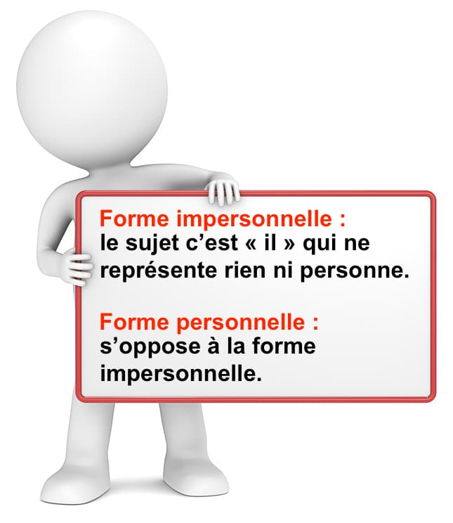 La forme personnelle et la forme impersonnelle des phrases