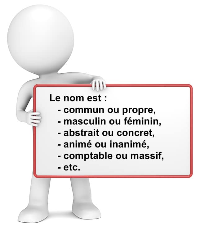 Le nom : genre, nombre, abstrait, concret, composé, collectif, inanimé : leçon pour apprendre le français