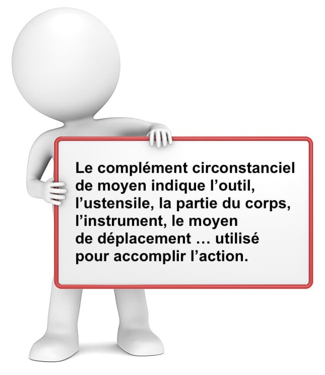 Le complément circonstanciel de moyen