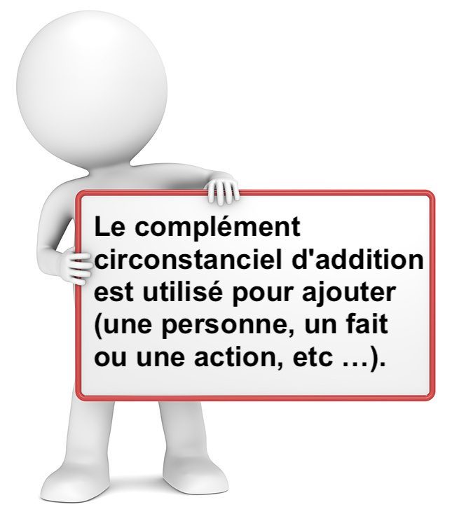 Le complément circonstanciel d'addition