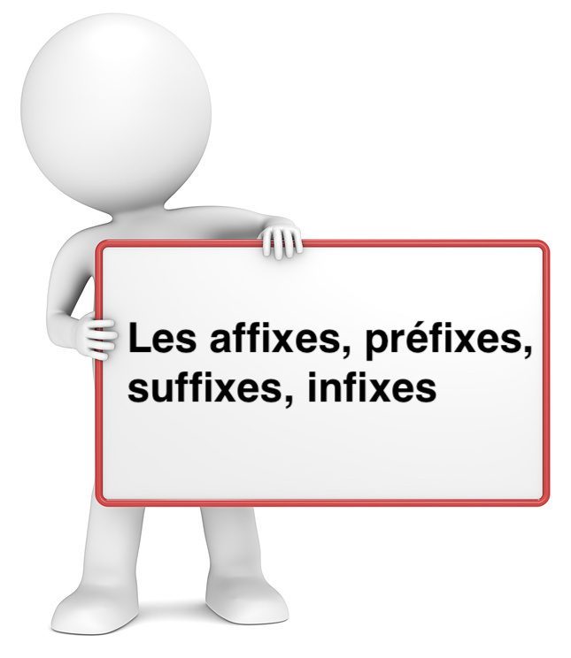 Les affixes, préfixes, suffixes, infixes