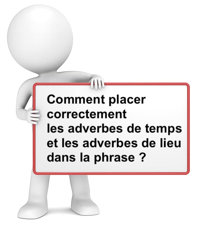 Placer les adverbes de temps ou de lieu