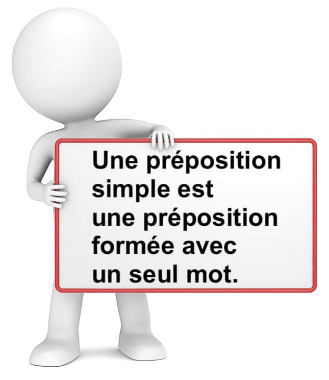 La préposition simple