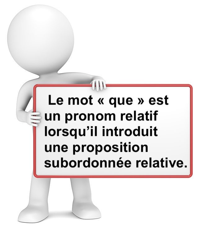 Le pronom relatif QUE : cours et exercices de français