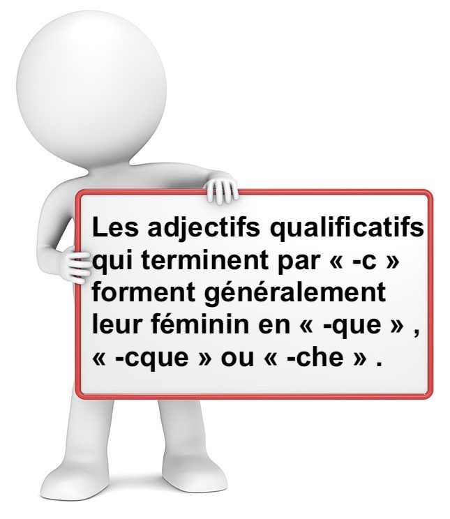 féminin des adjectifs finissant par -c