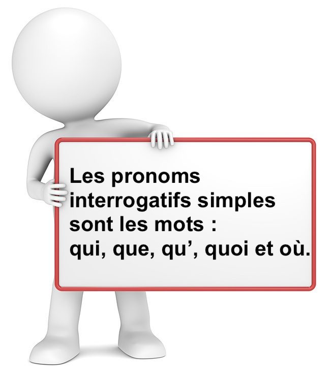 Les pronoms interrogatifs simples