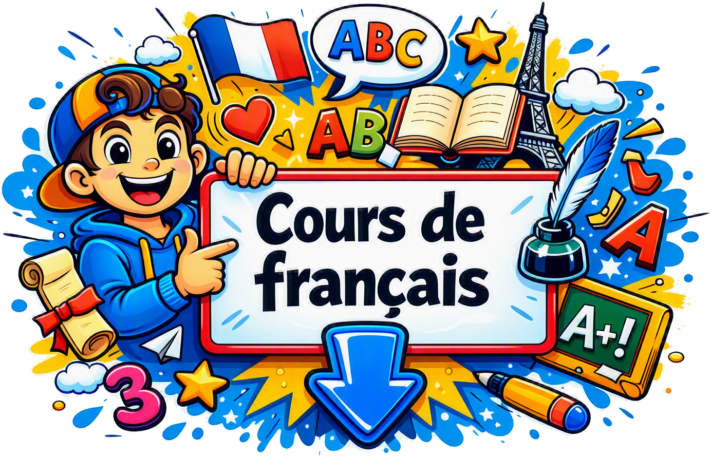 Cours de français , exercices en lignes, fiches à imprimer, vidéos Cours de français